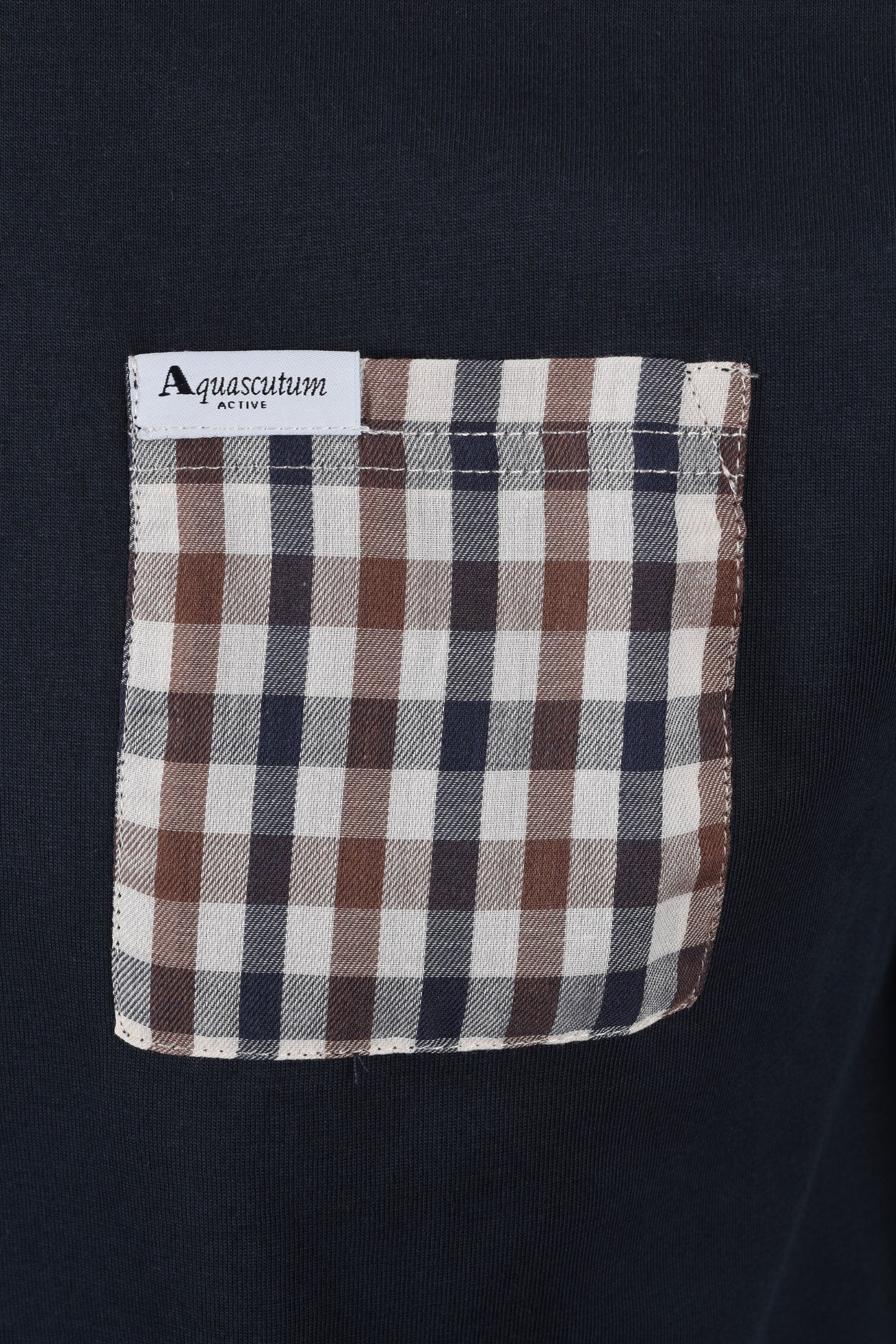 Aquascutum Club Check Pocket T-shirt Navy